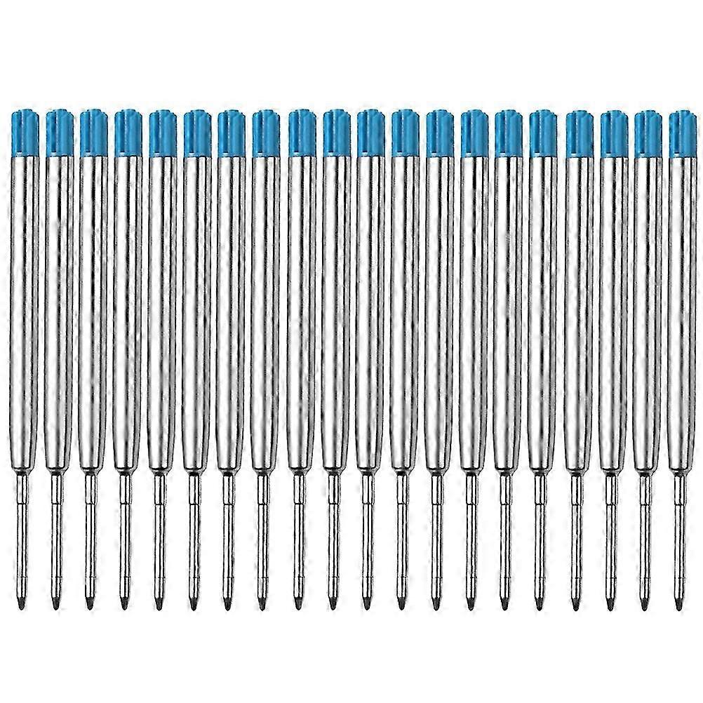 Replaceable Metal Ballpoint Pen Refills Leakproof Office Supplies Study Notes Cylindrical Tip 20Pcs