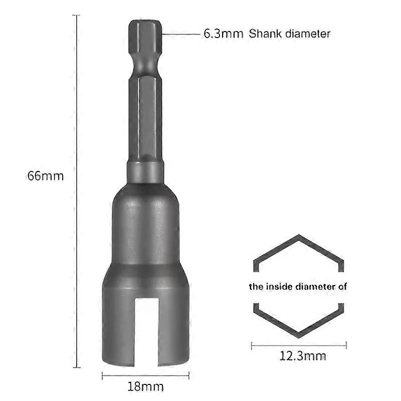 Natural Slotted Butterfly Hole Socket Wrench 65mm Hexagonal Handle Electric Screwdriver Wing Nut Socket Tool