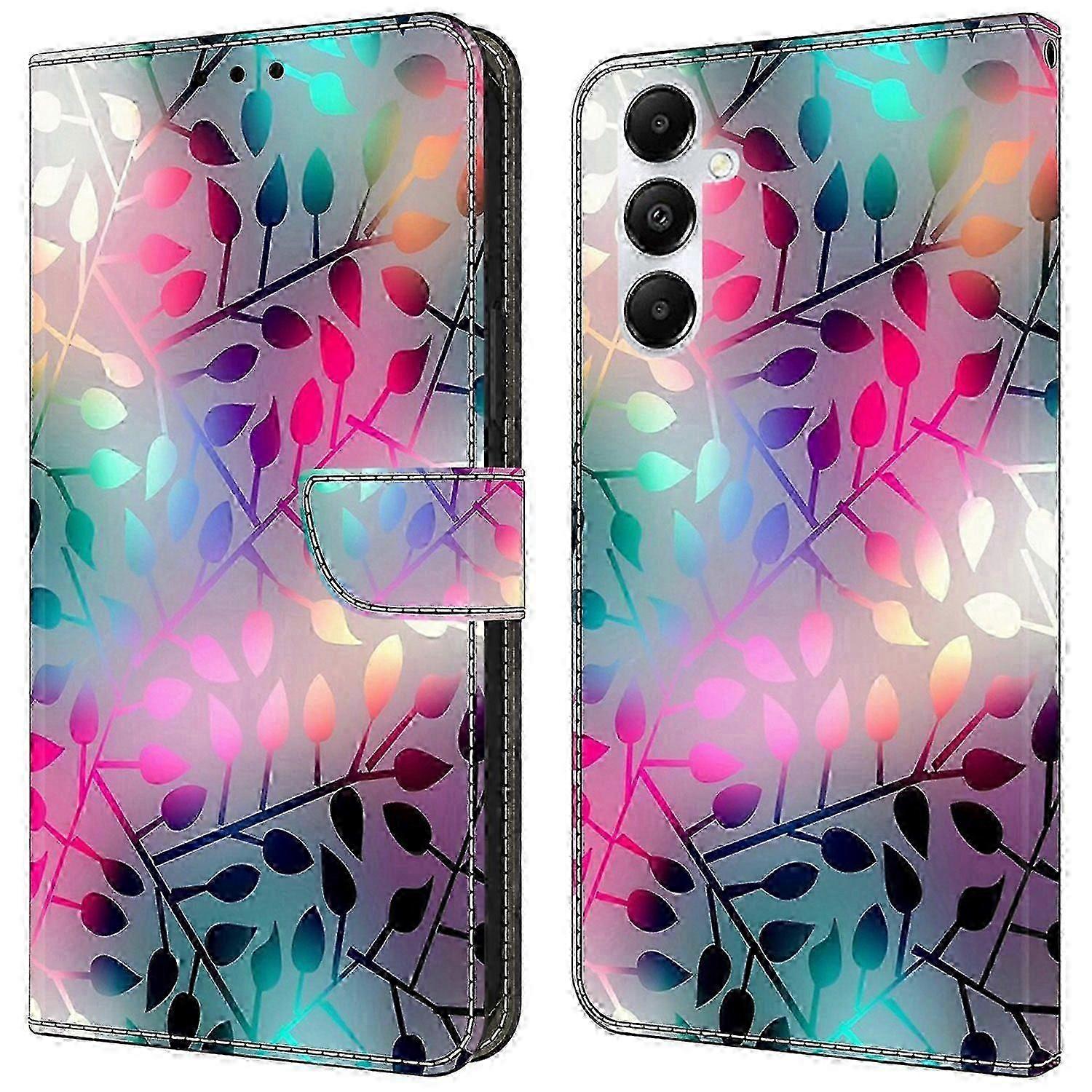 Galaxy A55 5G Case with 3D Printed Pattern, Leather Stand Cover
