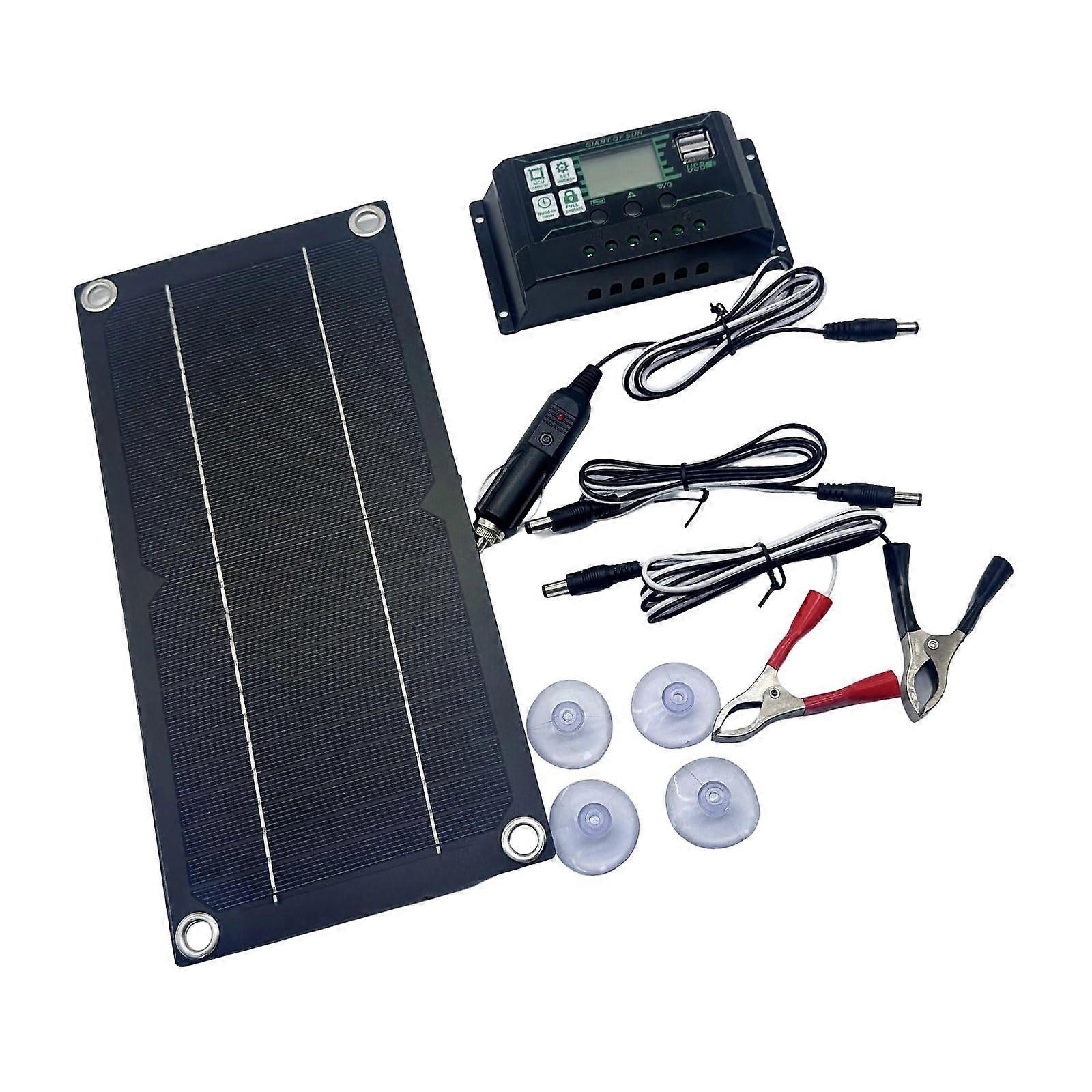 600W Solar Panel Kit with 100A Controller, Efficiency Monocrystalline for Battery and Vehicle