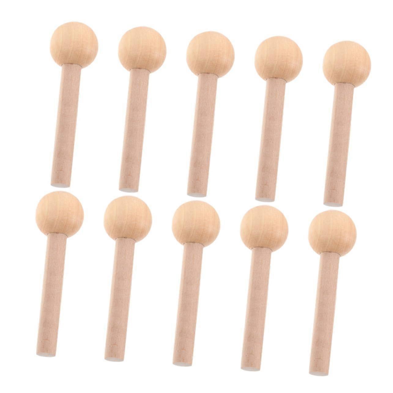 10Pcs Wooden Pegboard Hooks with Enhanced Stability for Crafts and Versatile Organization