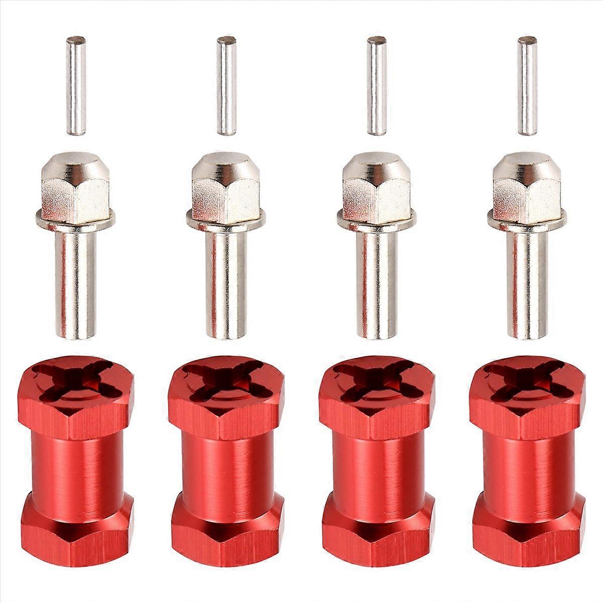 12mm Hex Wheel Hub Adaptor 20mm Extension Combiner Coupler Red