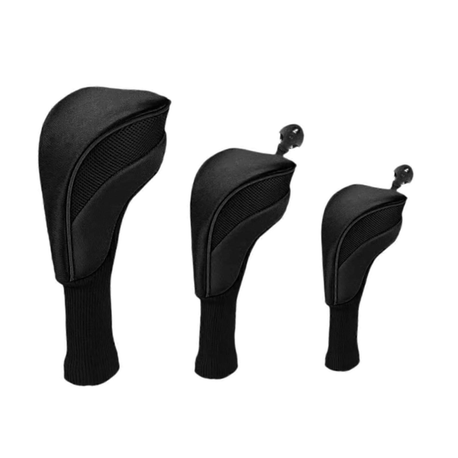 Golf Headcovers Set for Woods Scratch Resistant Protection Easy Clean Fabric Versatile Fit