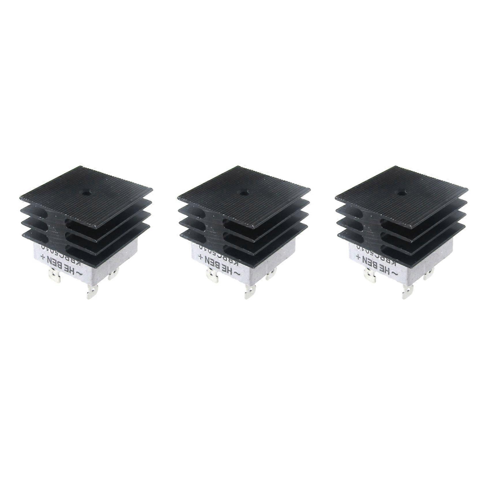 3X 50A 1000V Metal Case Bridge Rectifier with Heatsink