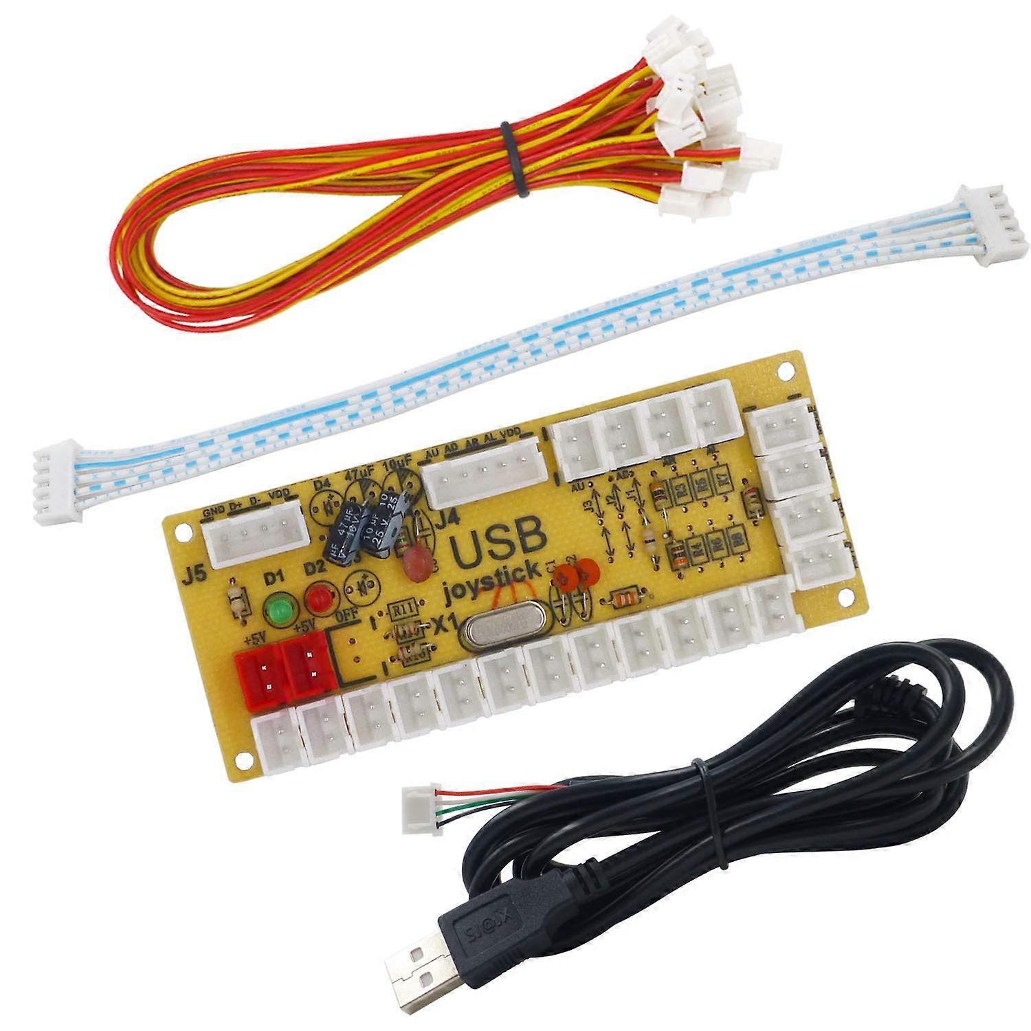 Arcade USB Encoder Zero Delay for PC, Raspberry Pi, MAME, RetroPie 5V Fight Stick Controller Board