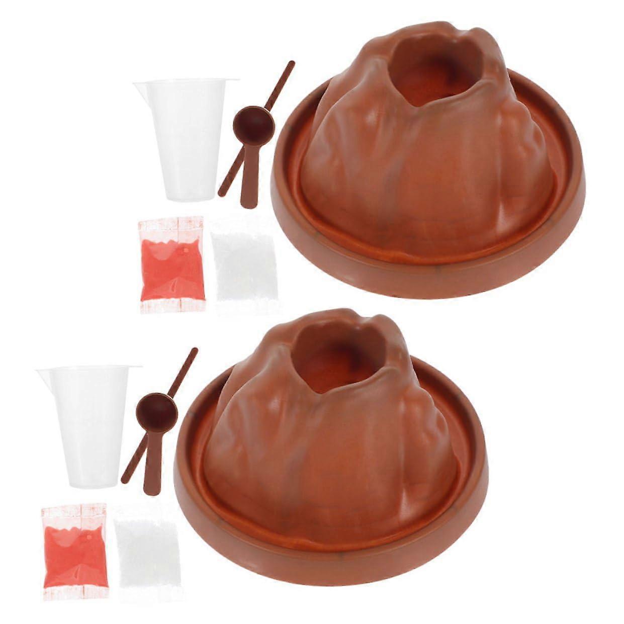 Wakauto 2 Sets Volcano Science Kit with Real Eruption Simulation for Classroom DIY Learning Project