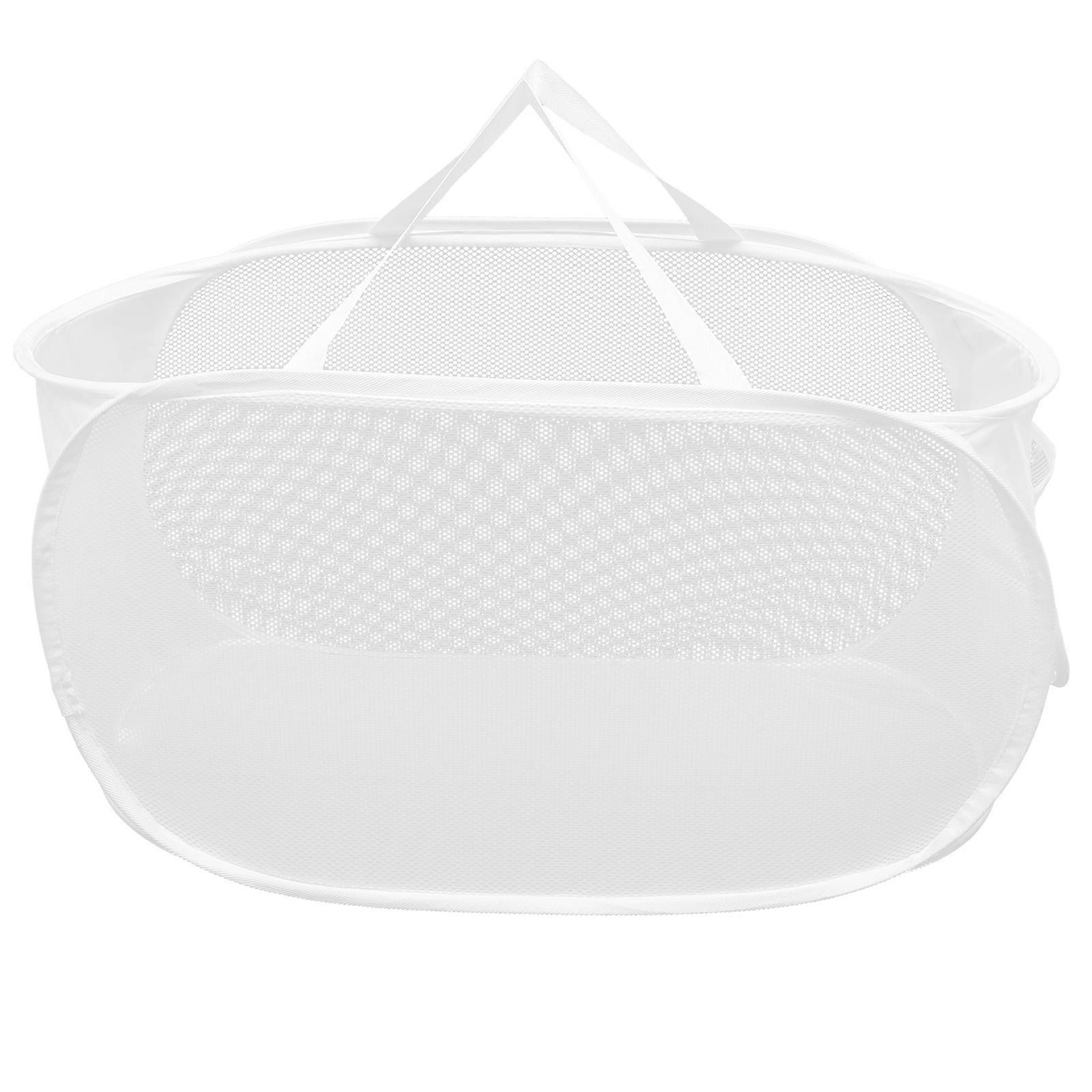 Portable Laundry Hamper Mesh Foldable Dirty Clothes Basket for Storage Use