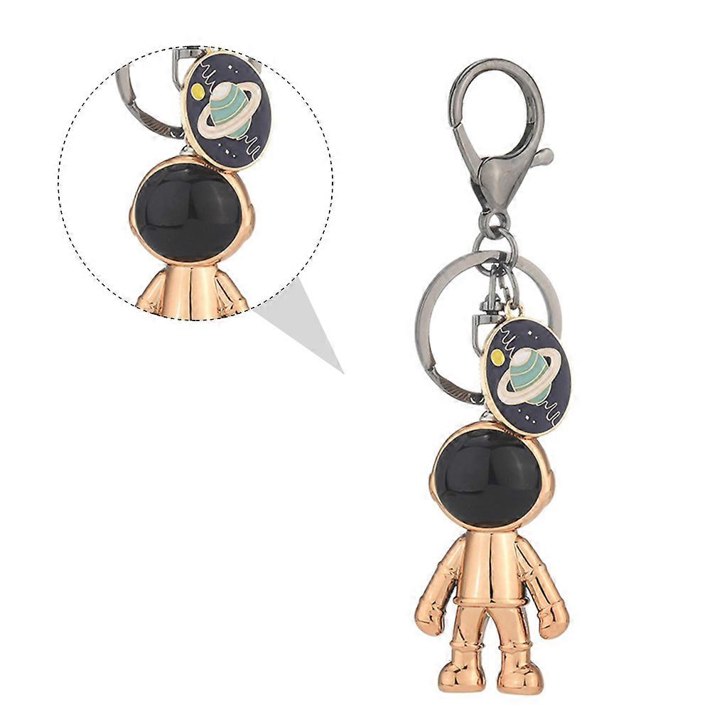 Space Keyring Golden Astronaut Shape Present 1Pc