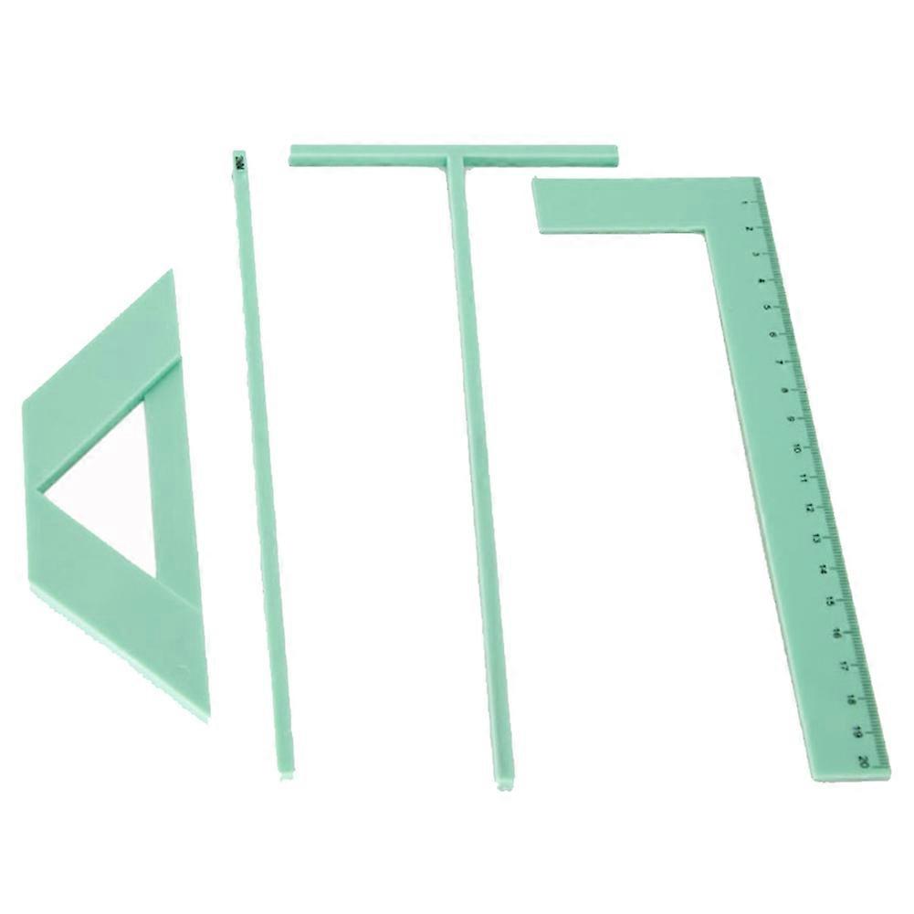 4Pcs/Set Plastic Bookbinding Ruler Set for Efficient and Convenient Binding