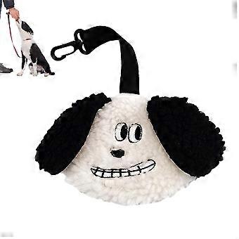 Noise hundbajspåsehållare med dragkedja, miljövänlig dispenser för promenader, vit/mörkgrå