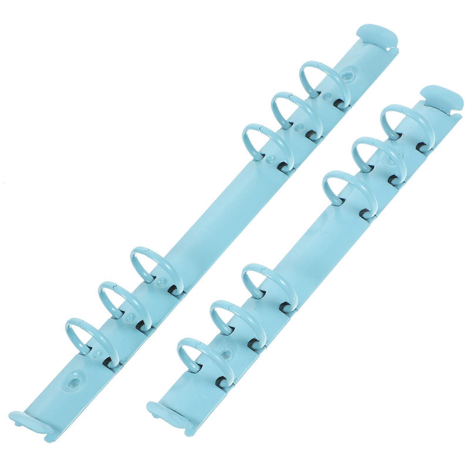 Blue Metal Binder Spine Inserts for Binding 2Pcs Paper Spine Clips