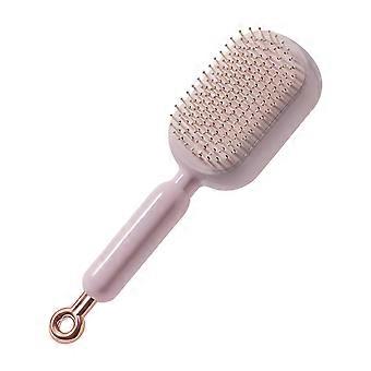 Detangling Hair Brush with Gentle Scalp Massage, Retractable Bristles for Wet and Dry Curly Straight Hair, Pink