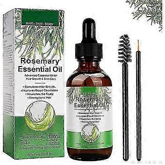 Rozemarijnolie voor haargroei huidverzorging - 100% pure essentiële rozemarijnolie voor wenkbrauwen en wimpers, voedt de hoofdhuid, stimuleert de haargroei