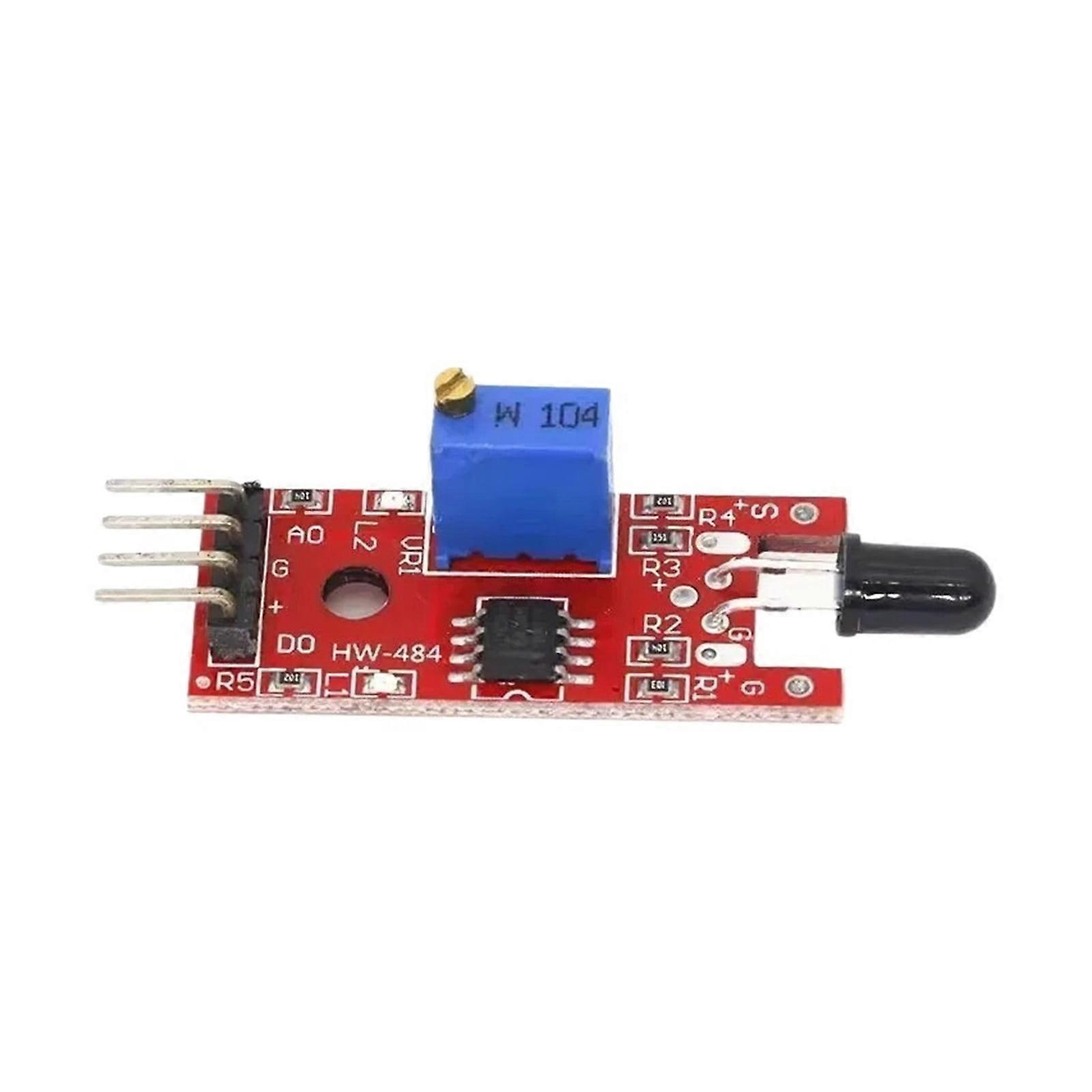 5 db új 4 tűs KY-026 lángérzékelő modul infravörös érzékelő érzékelő modul hőmérséklet-érzékeléshez alkalmas