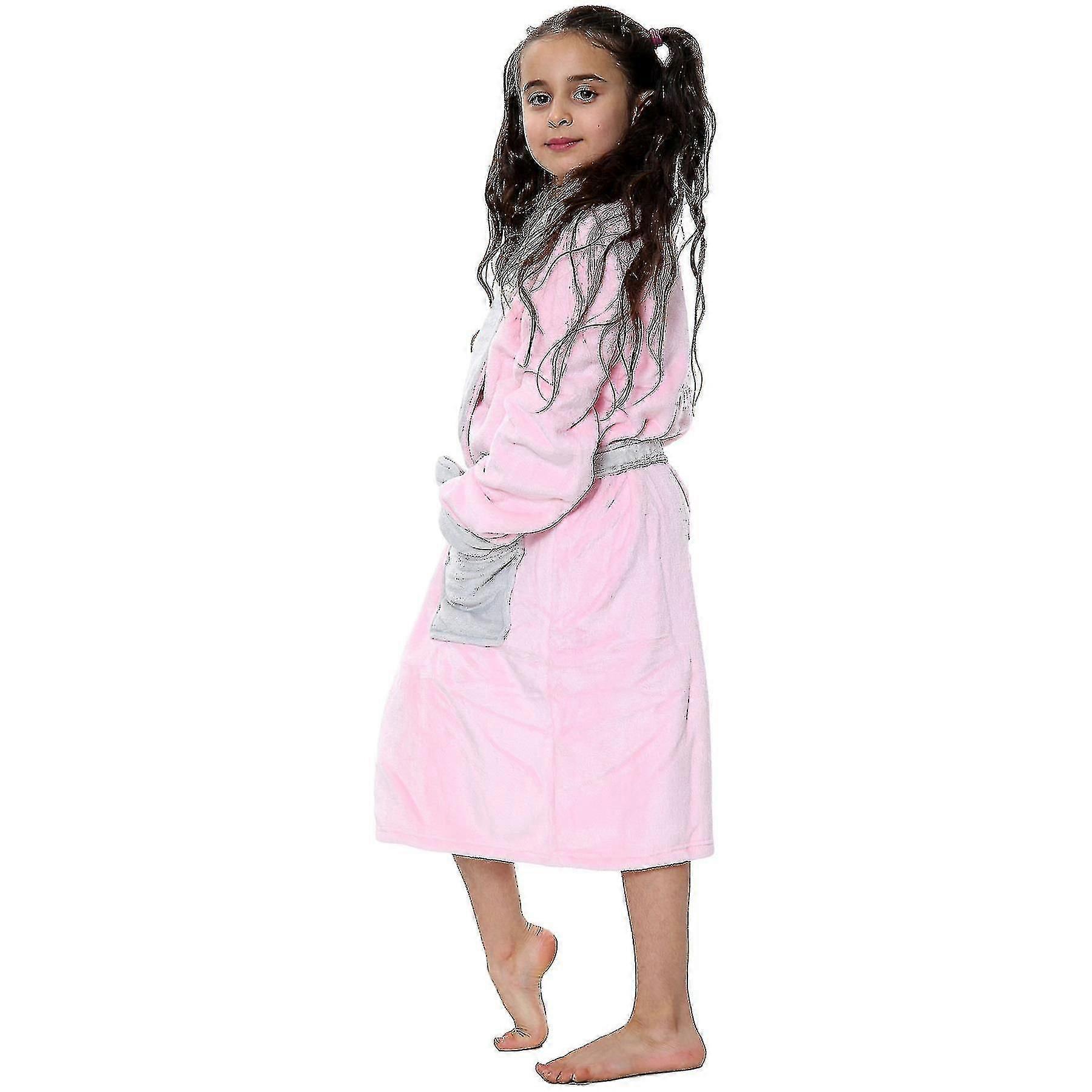 Unisex Children's Solid Color Bathrobes
