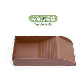 Reptile Bathing Tub Water Dish for Turtle Tanks Tortoise Soaking Tub and Reptile Habitat Accessory