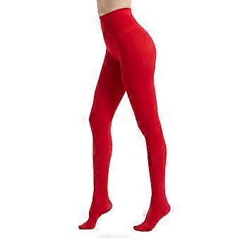 asdoklhq Strumpfhose für Damen, einfarbig, weich, blickdicht, Strumpfhose mit Fuß, Rot, Größe L