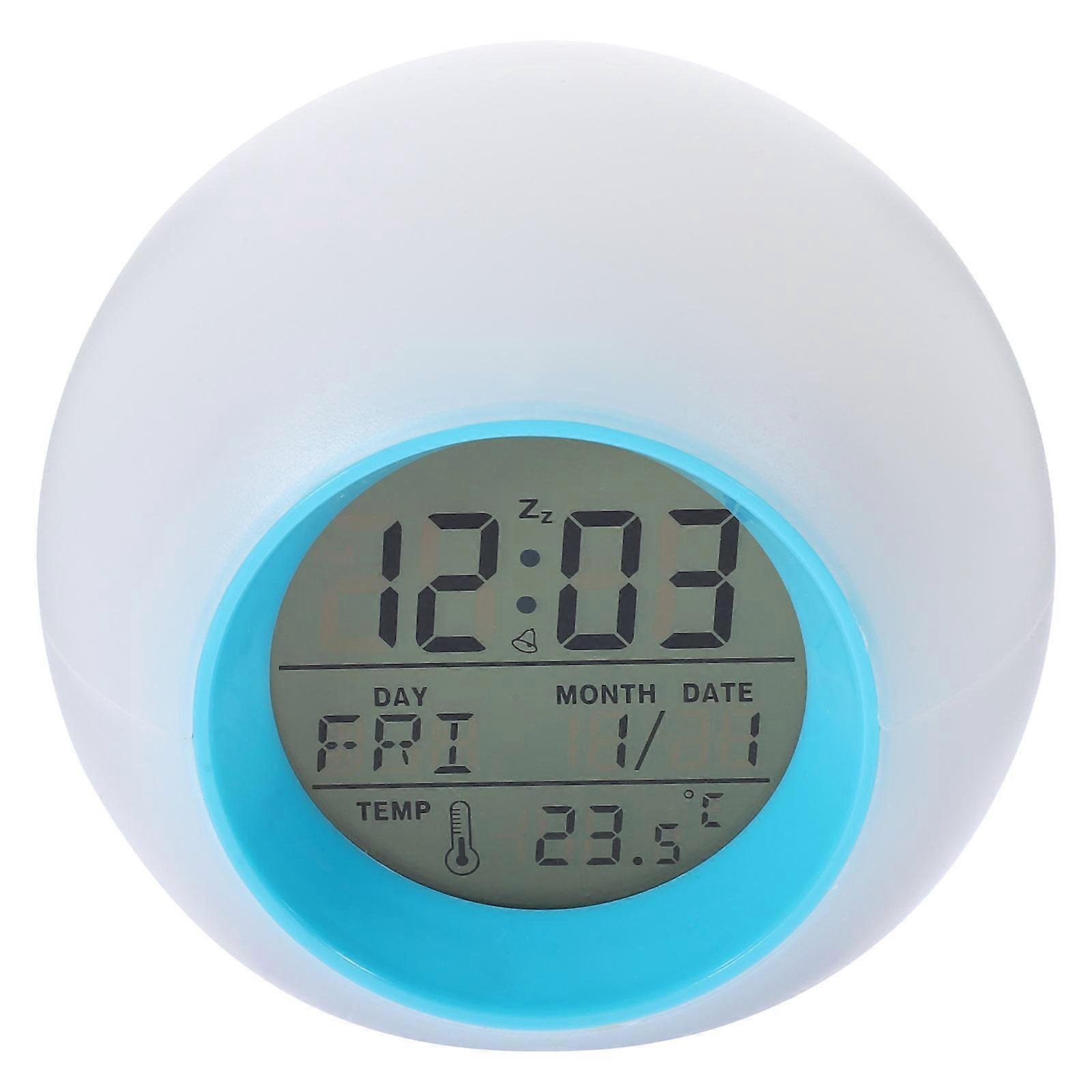 Multi Function Clock Round Alarm Clock for Kids with Night Light 3Pcs