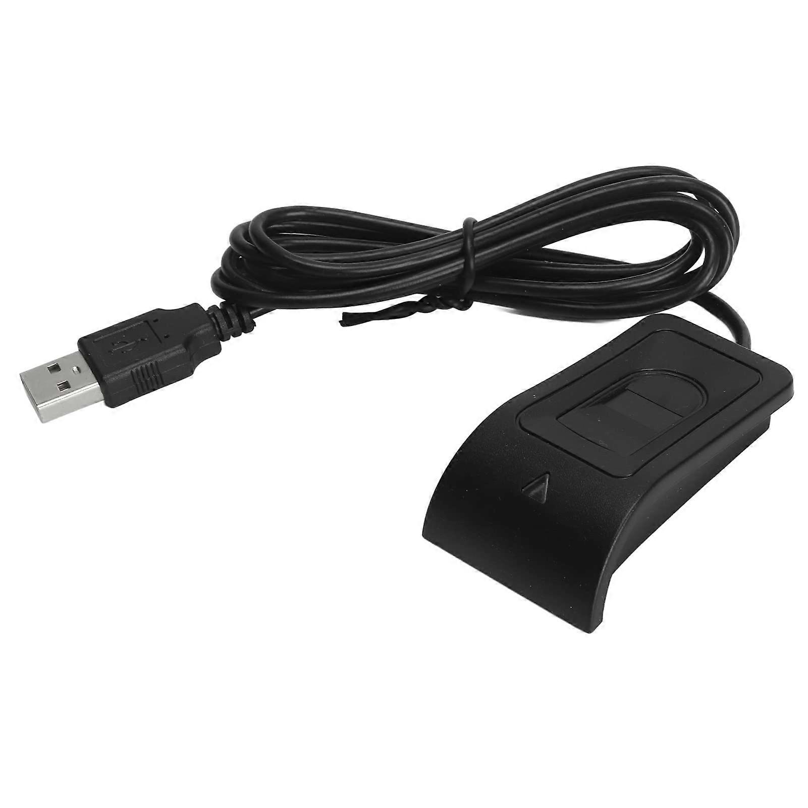 USB Fingerprint Reader for PC, Fast Biometric Scanner with Accurate Capacitive Sensor and Compact Black Design