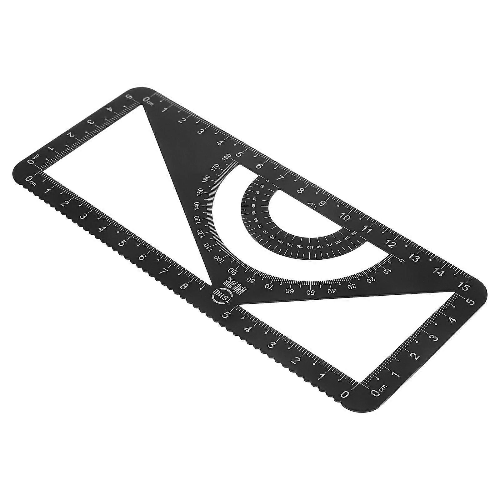 Ruler Set Drawing Measurement Geometry Triangle Straightedge Protractor