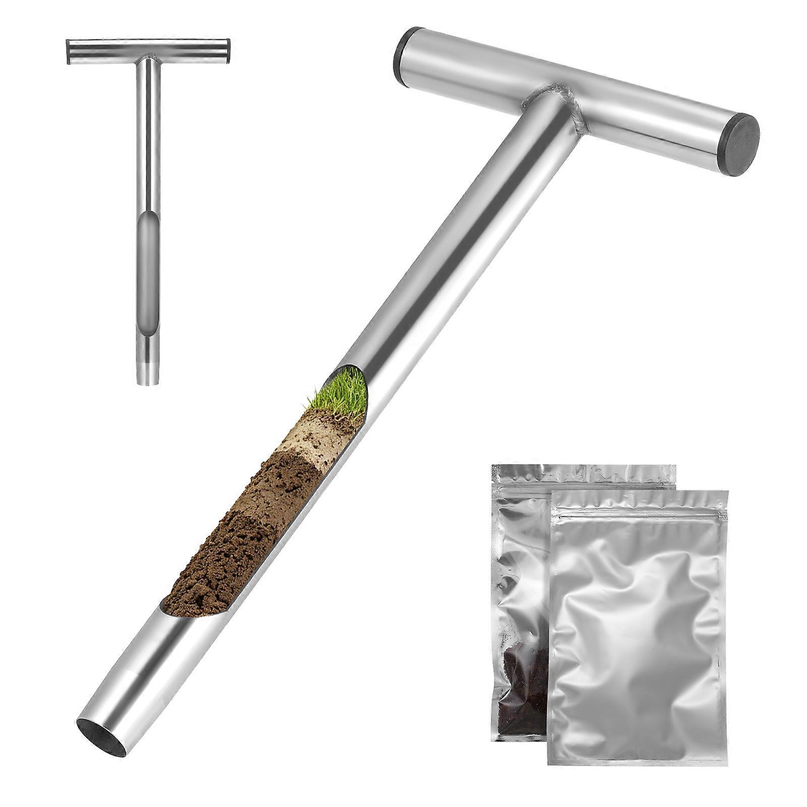 T-Handle Soil Sampler Probe Stainless Steel Soil Sample Probe Tool
