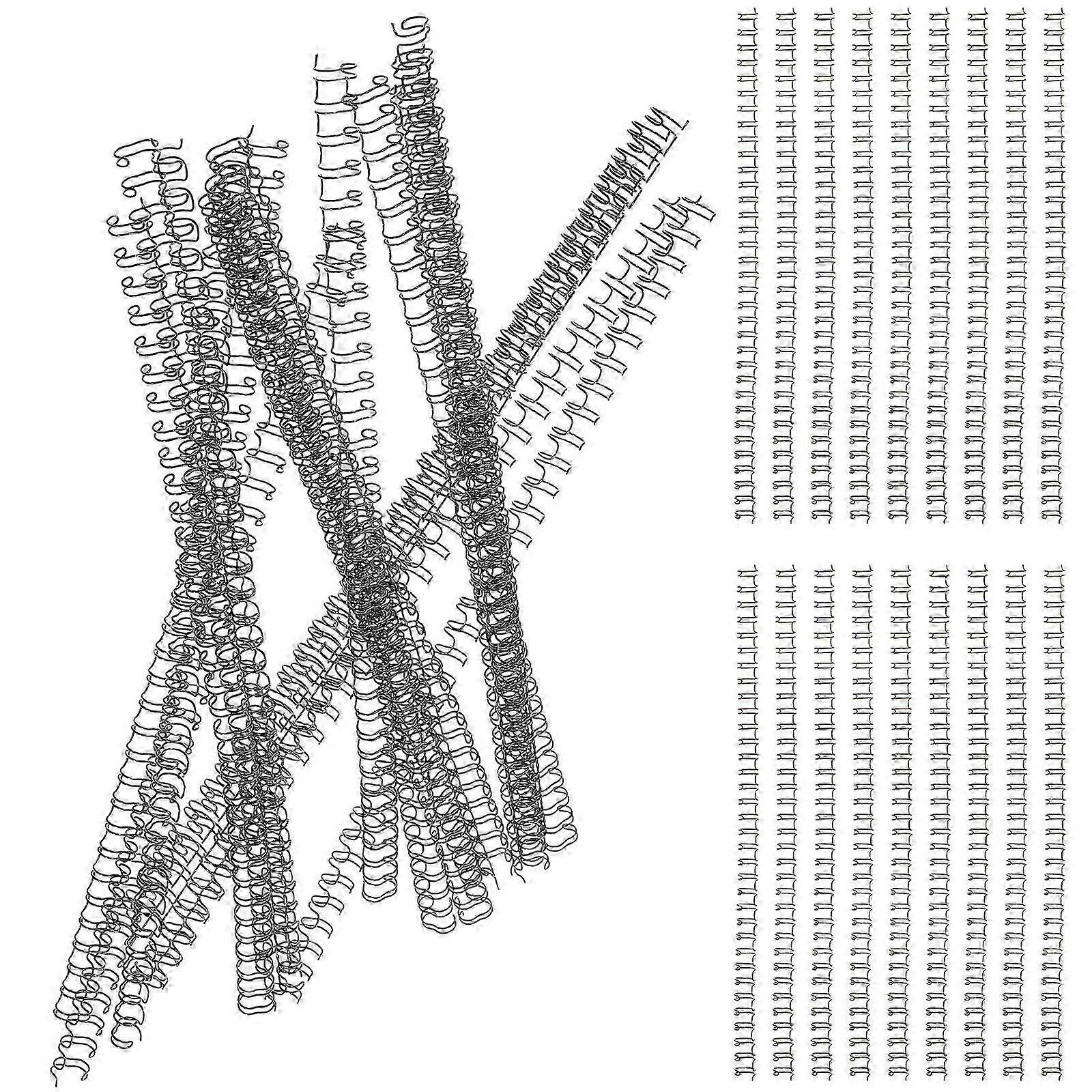 Notebook Spiral Binding Coils Double Loop Metal Binder Rings 100Pcs for Notebook