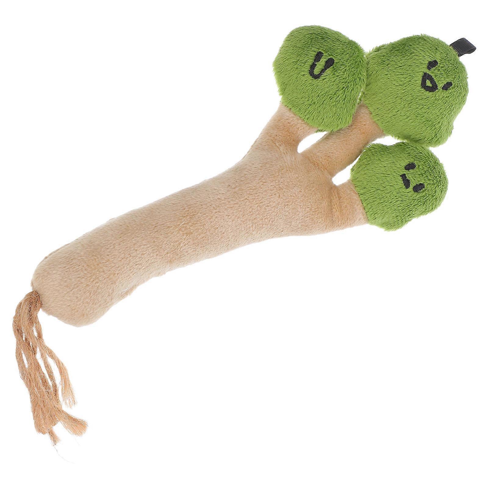 Cartoon Plush Cat Toy for Interactive Teeth Cleaning