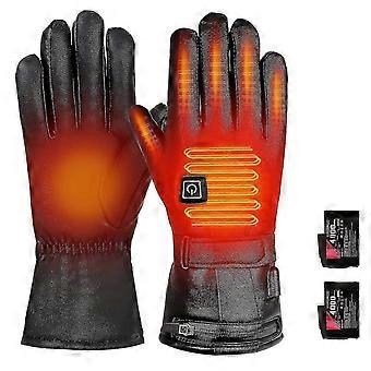 De beste van 2026!! Verwarmde handschoenen, waterdicht, antislip, winterhandschoenen voor mannen en vrouwen met 7,4 V 4000 mAh batterij en USB-aansluiting.