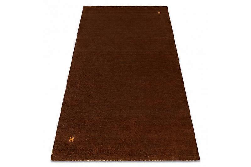 Wool carpet GABBEH LOOM brown - HAND-WOVEN thick