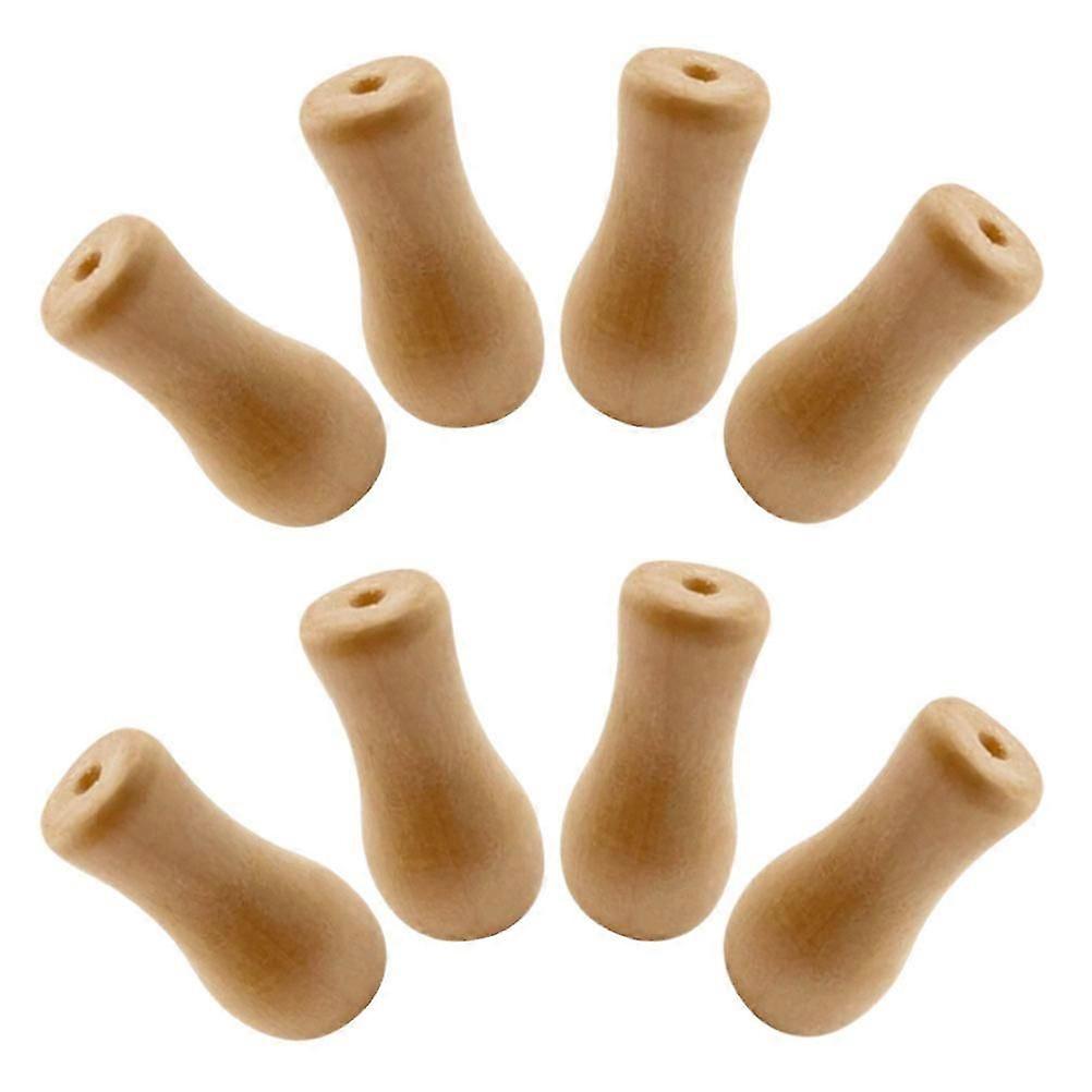Wooden Blind Pull Cord Knobs, Window Drops for Bamboo Blinds, 8-Pack
