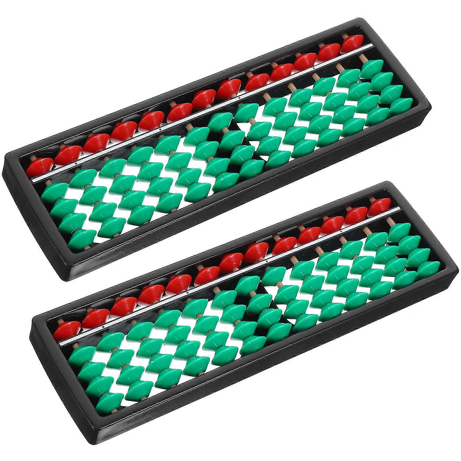 2pcs Chinese Plastic  Abacus for Math Practical Calculating Chinese Abacus Educational Math Learning Abacus