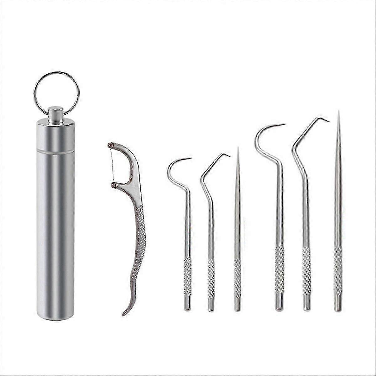 Flossing Toothpicks Set Reusable Toothpicks Portable Toothpick,A
