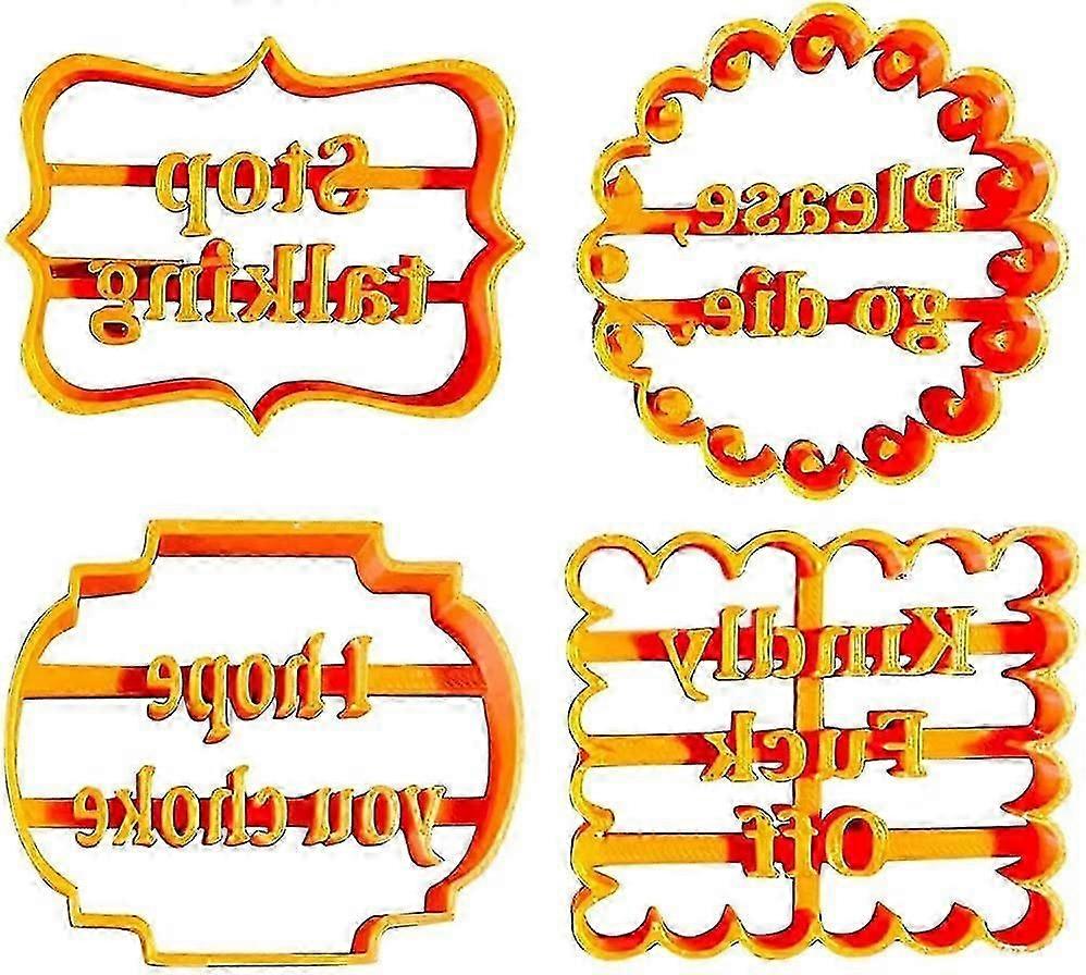 Good wishes cookie mold 4PCS