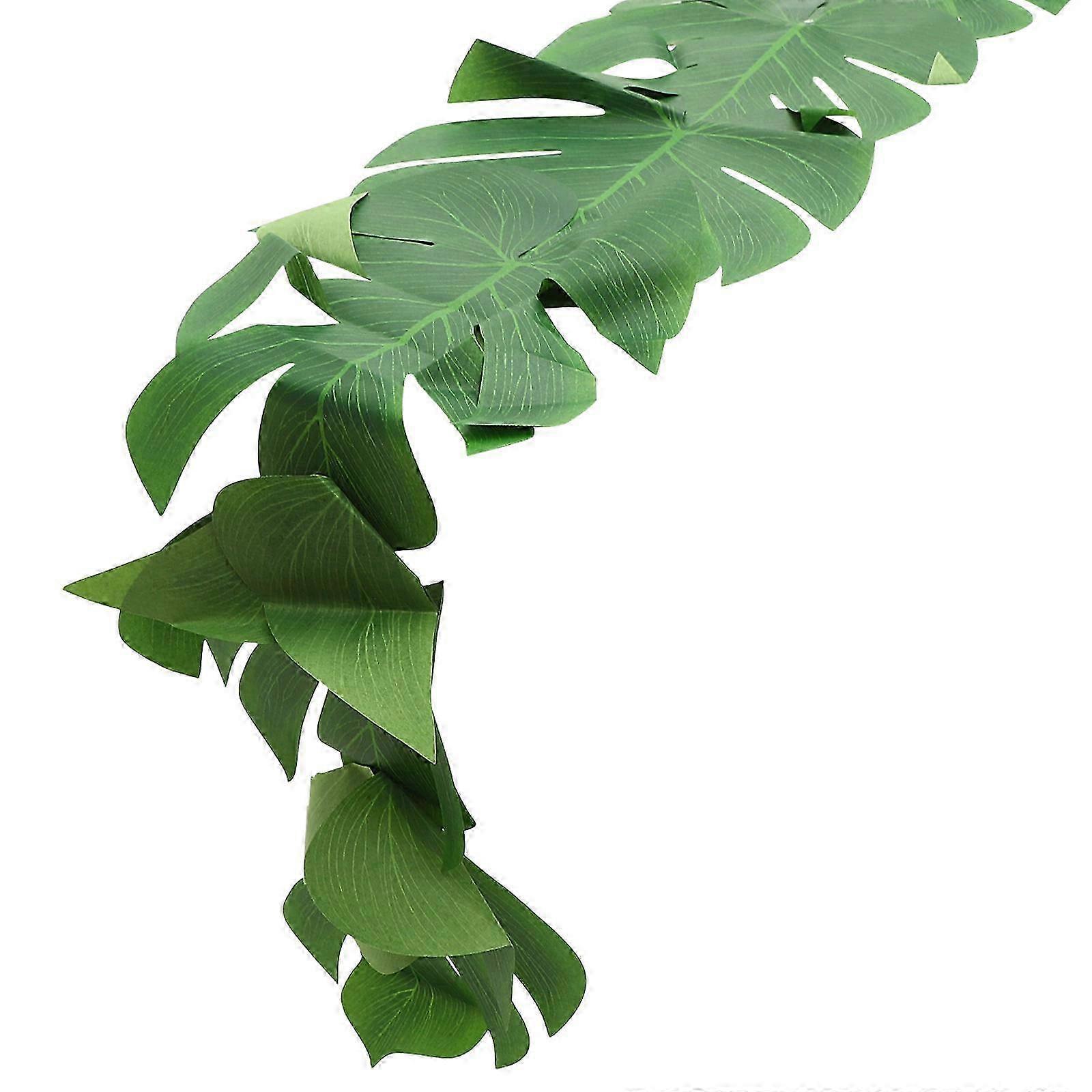 Luau Party Table Cloth Useful Dining Table Runner Simulation Palm Leaf Table Decoration