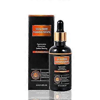 Zelfbruinende druppels zonder zon - Bronzer gezichtsdruppels - Natuurlijke zelfbruiner met plantaardige extracten - DHA-gehalte 7-8%. Hydraterende bronzer druppels