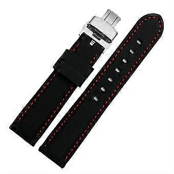 Silicone Watch Band for Huawei GT2 24mm Black Waterproof Sports Wristband Quick Replacement Color D