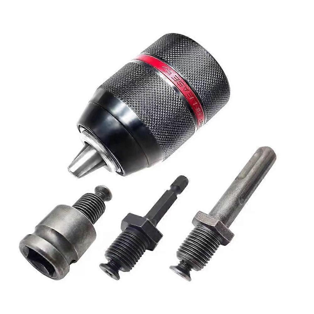 13-Piece Impact Drill Chuck Set Metal Self-Locking Hex Adapter