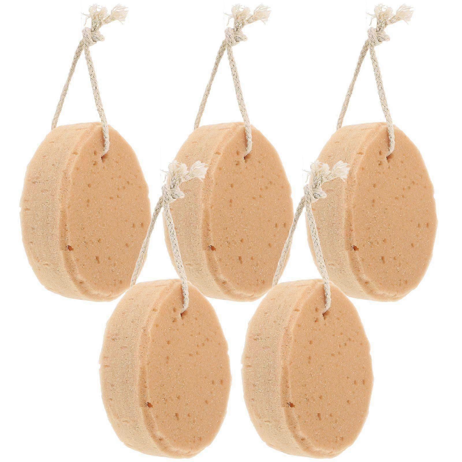 5Pcs Seaweed Bath Sponge Set With Rope