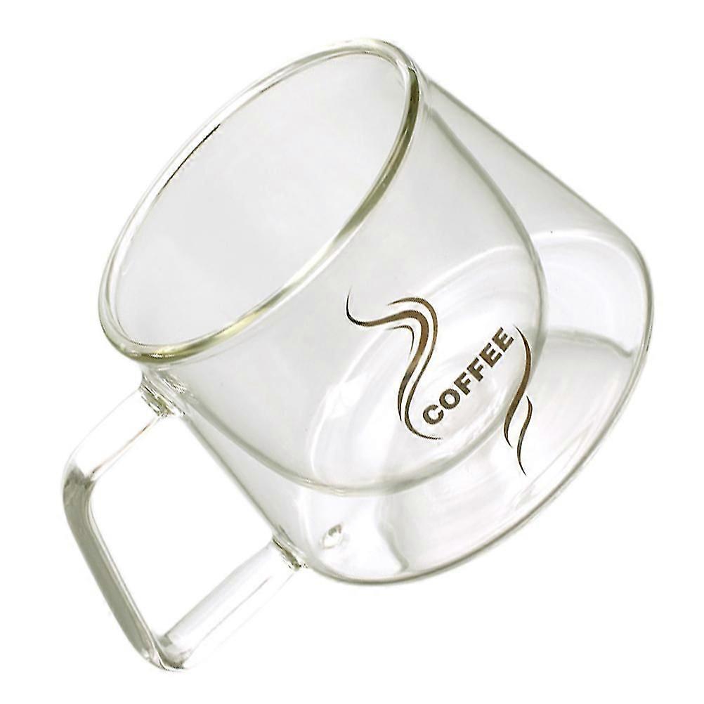 Coffee Glass Cup for Drinking 7Pcs Transparent Double Layer Cups