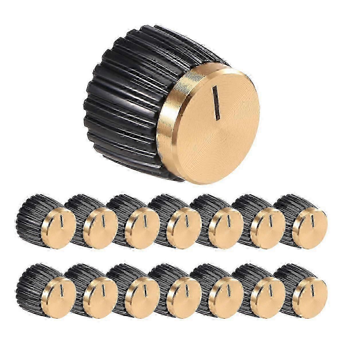 15Pcs Guitar Amp Amplifier Push-Pull Pot Knobs with Cap Top for 6mm Diameter Pots ZT