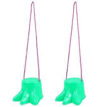 Stilts Shoes Sports Toy for Balance Training 4Pcs Green Plastic Stilts