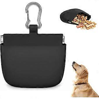 Silicone Dog Treat Pouch for Training, Waterproof Treat Bag with Secure Closure for Walking, Hands-Free Dog Walking Accessories, Portable Snack Pouch 