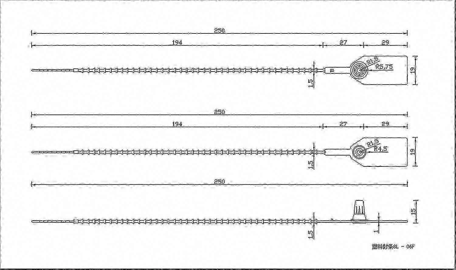 100 Plastic Tamper Seals & Zip Ties compatible with Fire Extinguishers