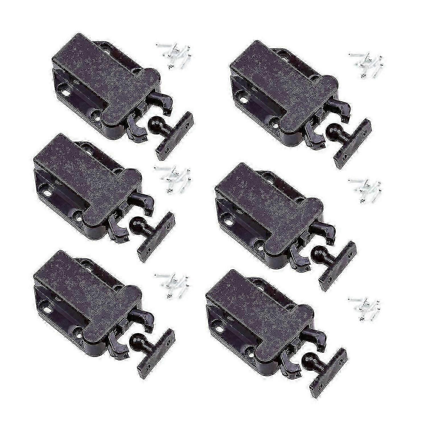 Push-Button Door Latch with Touch Release Mechanism
