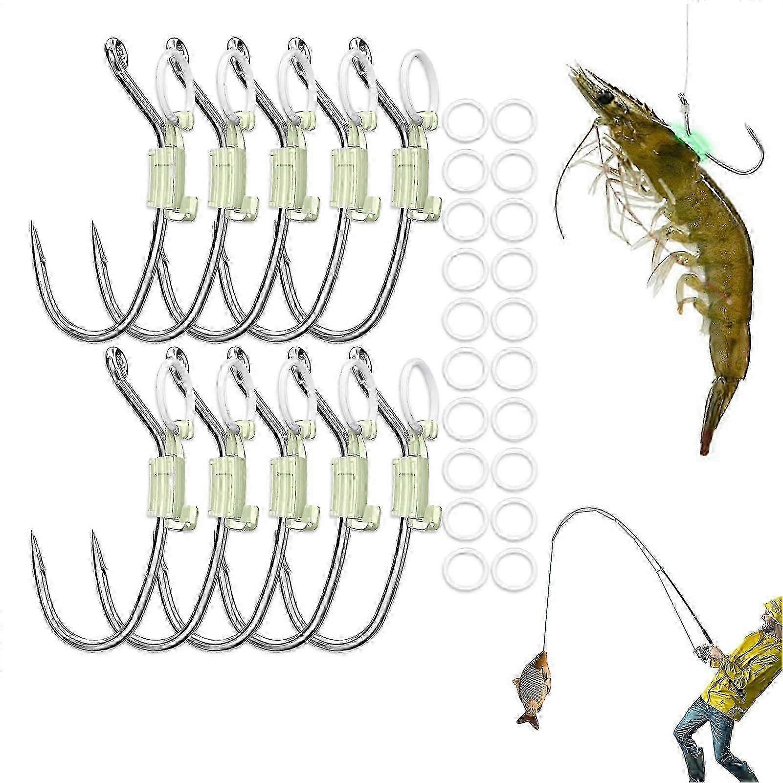 Barbed Luminous Carbon Steel Hooks