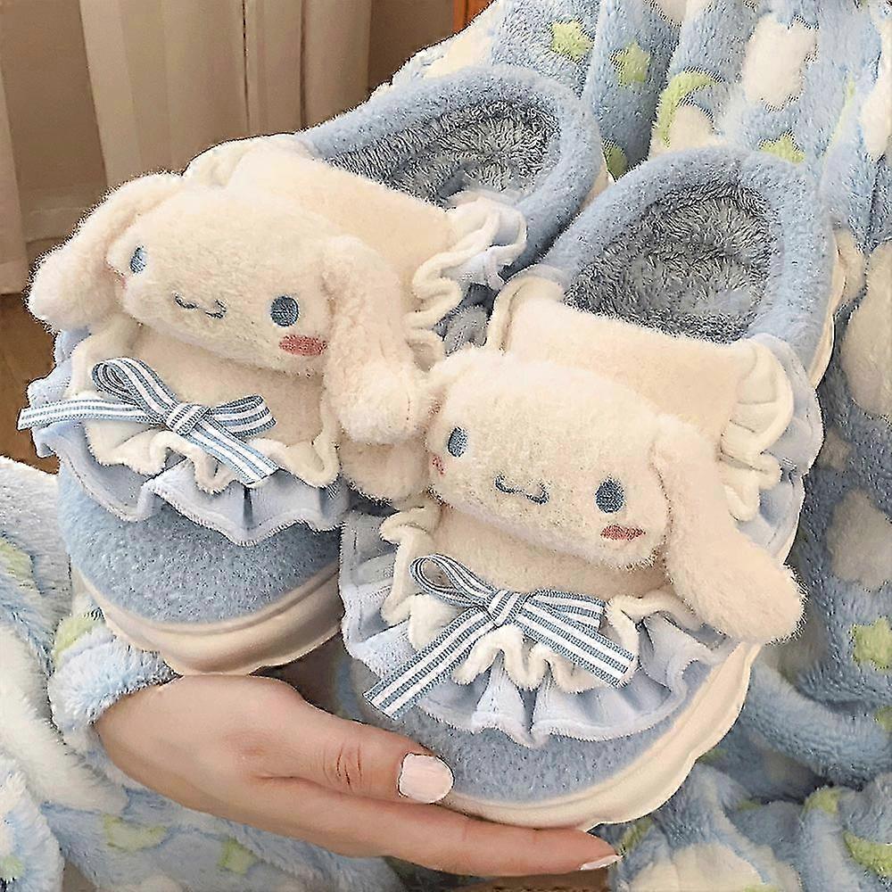 Indoor Plush Slippers Thick Sole