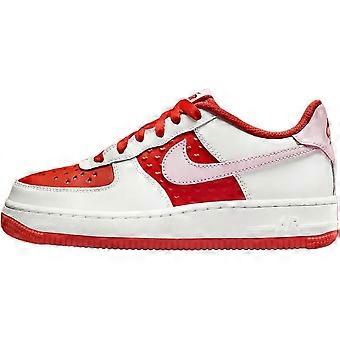 Zapatillas de skate Nike Air Force 1 de caña baja, blancas y rojas, unisex HV5165-121