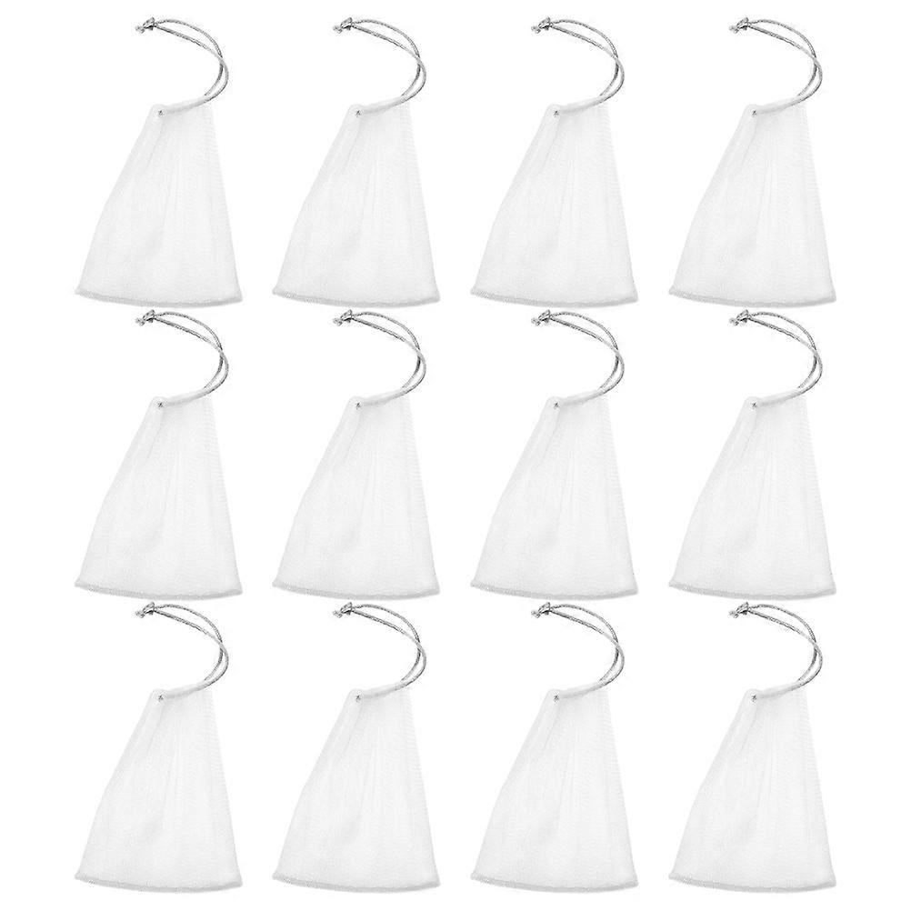 White Soap Bag Household Multi-Function Bathing Bubble Maker 60Pcs