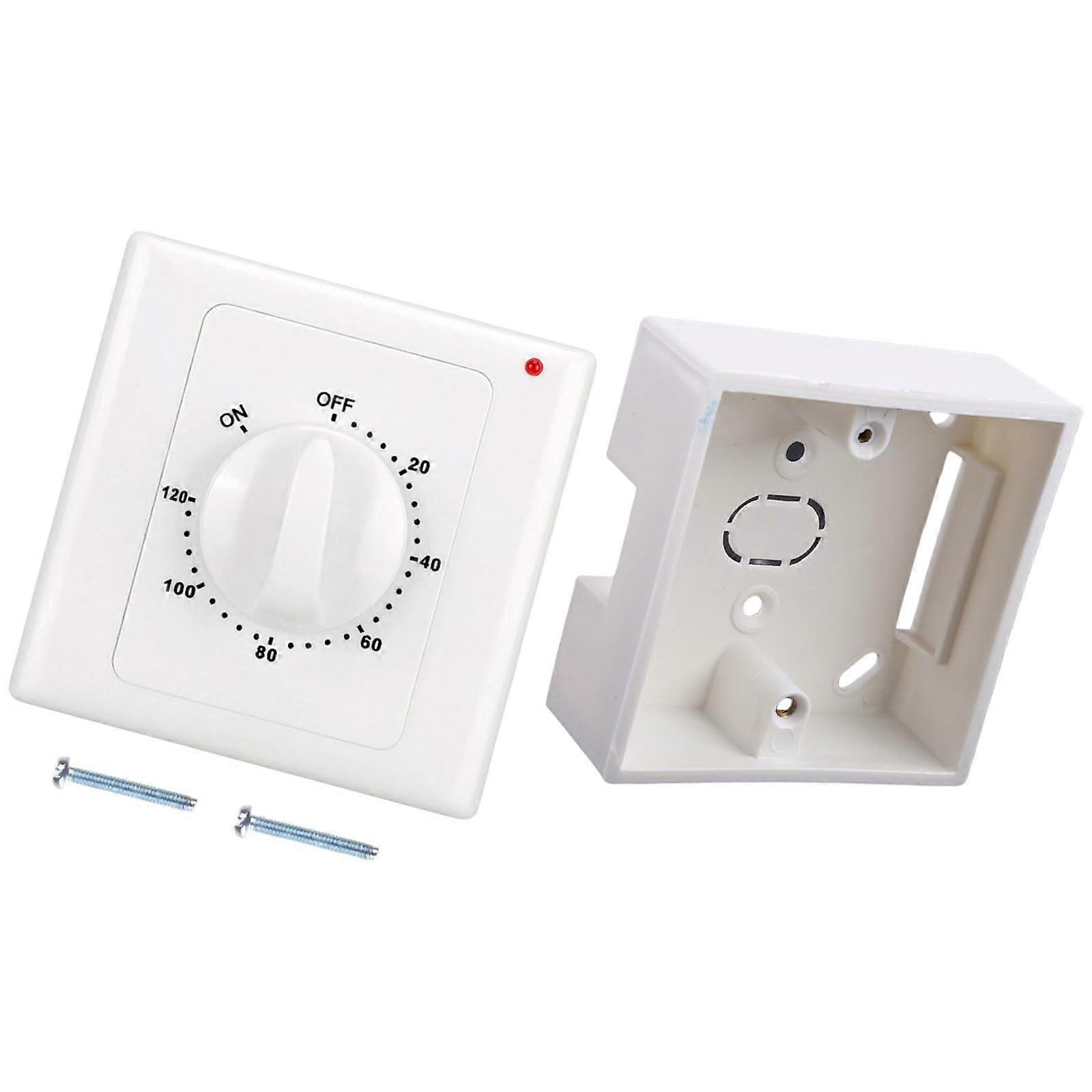 Mechanical Timer Switch 220V Adjustable Countdown Light and Fan Control with Red Indicator and Easy Knob Setup