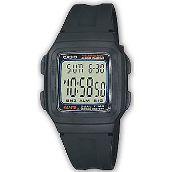 Casio digital watch for Unisex Digital Quartz with F-201W-1AEF Plastic Bracelet